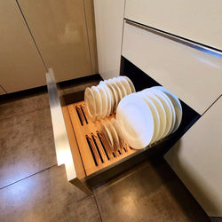Kitchen drawer plate organizer natural KITCHEN CABINETS ORGANIZERS Grittel