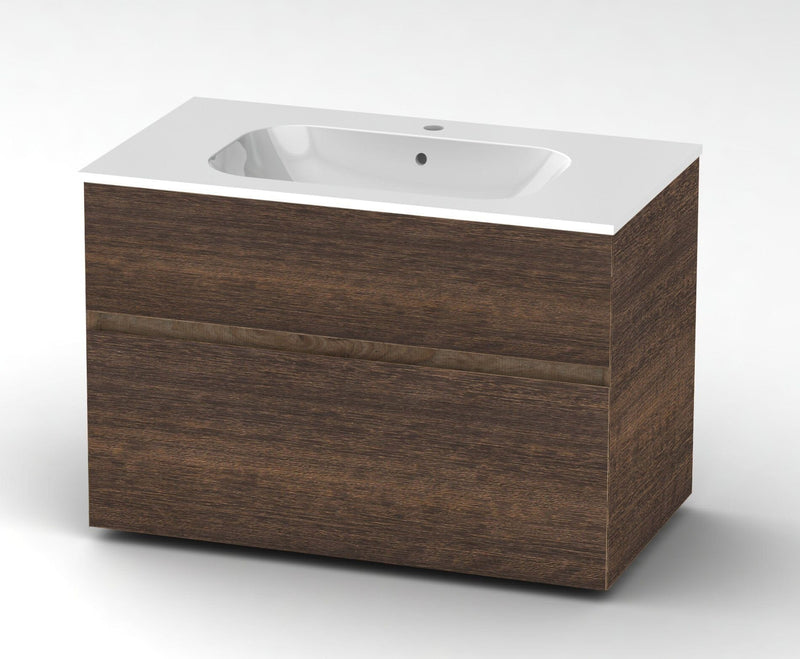 Bathroom vanity with integrated sink 90 cm - Grittel