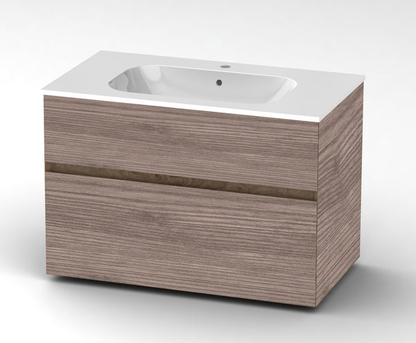 Bathroom vanity with integrated sink 90 cm- Grittel